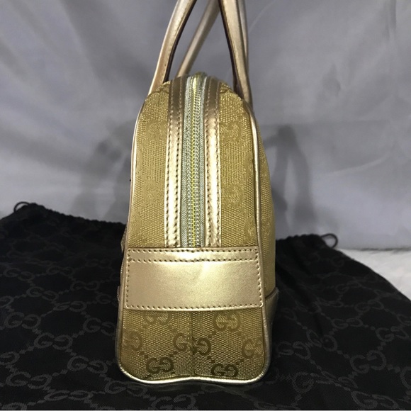 Vintage Gucci GG Canvas with Leather Bowling Satchel Bag 000 0852 2123  VGUC - Picture 8 of 16